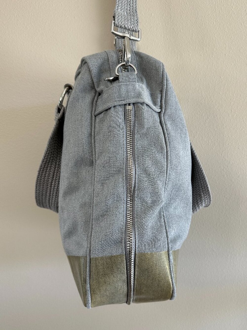 Adidas by Stella McCartney Canvas Expandable Convertible Tote Bag, Gray - Picture 7 of 16